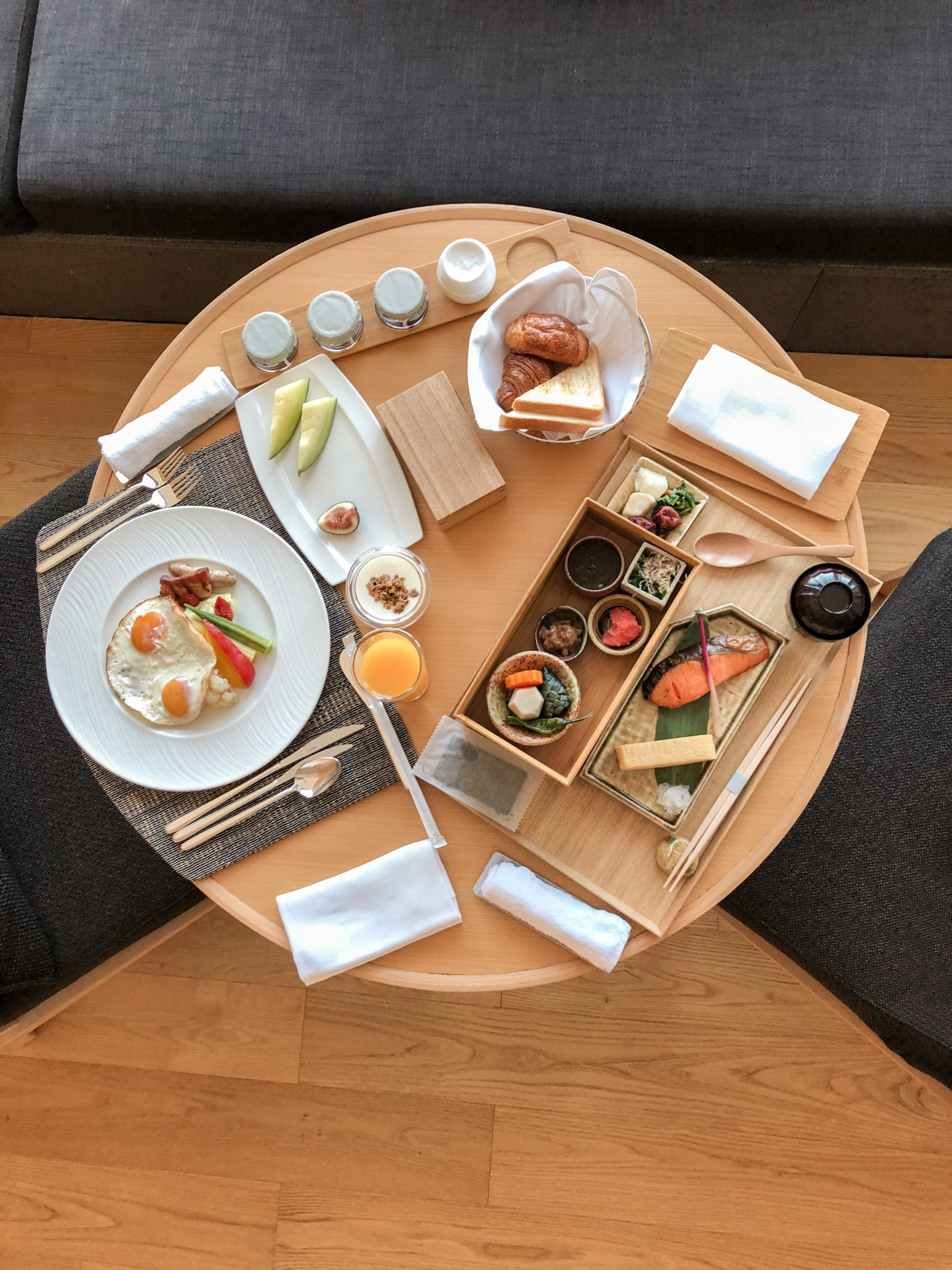 朝食の様子