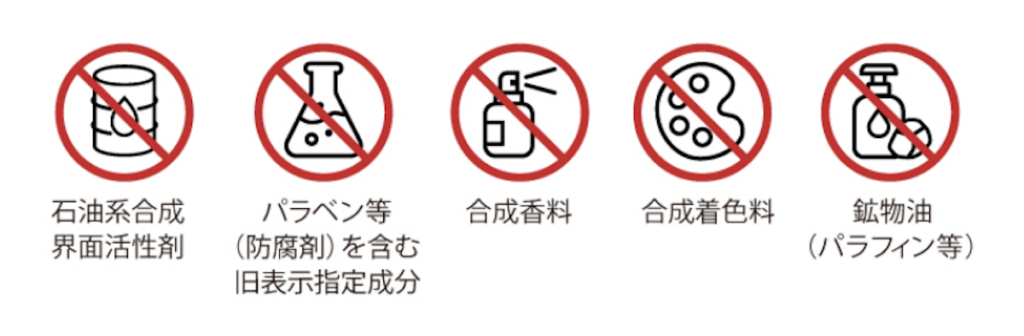 5つの無添加