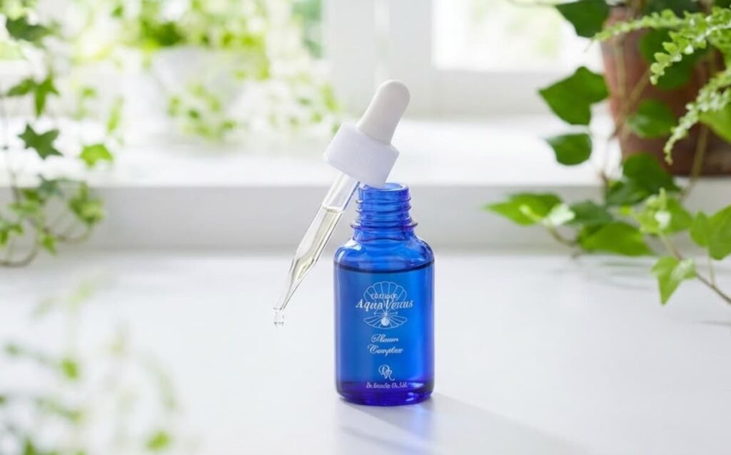 窓辺のグリーンを背景にしたプラセンコンプレックス