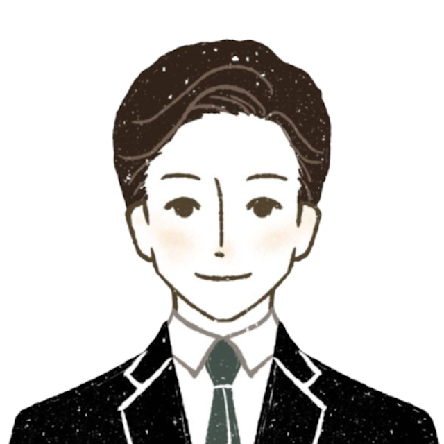 黒いスーツの男性